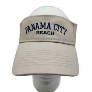 Panama City Beach Florida Tan Khaki Visor Hat